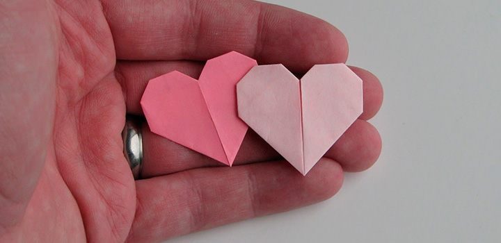 Corazones de papel